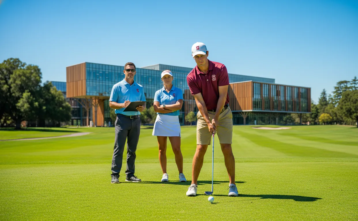 College golf recruiting evaluation as a coach watches a junior golfer during tournament play