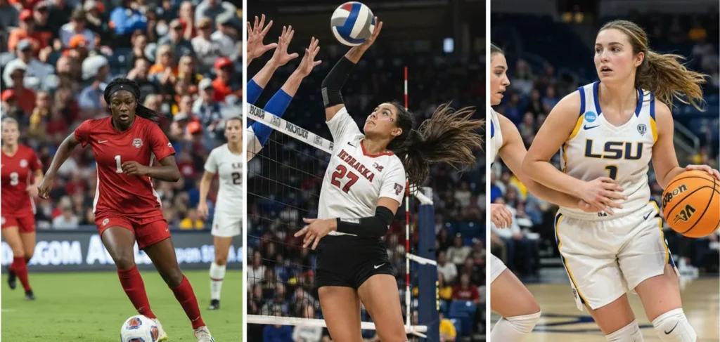 NIL opportunities for female athletes in college soccer volleyball and basketball