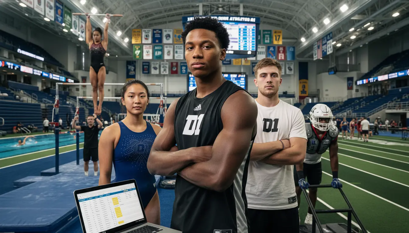 what is a d1 athlete competing at NCAA Division I level with elite training and academic standards